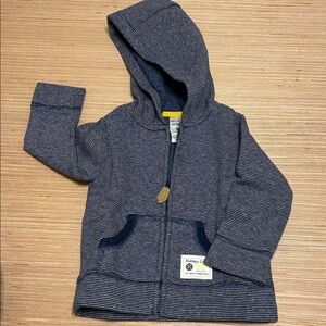 Carter's Blue Striped Kids Hoodie Jacket
